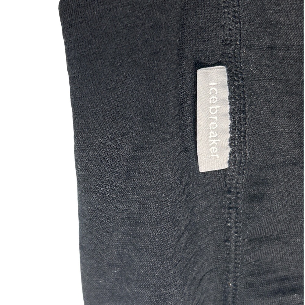 Icebreaker Pure Merino‎ Wool Bodyfit 200 1/4 Zip Base Layer Top Black Slim Fit S - Picture 4 of 13